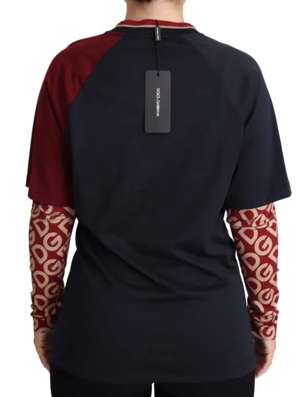 Dolce & Gabbana Women's Multicolor Royals Cotton Crewneck Sweater
