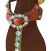 Dolce & Gabbana Women's Multicolor Crystal Embellished Flat Sandals