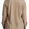 Dolce & Gabbana Women's Elegant Beige Silk Shirt