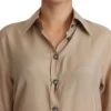 Dolce & Gabbana Women's Elegant Beige Silk Shirt