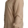 Dolce & Gabbana Women's Elegant Beige Silk Shirt