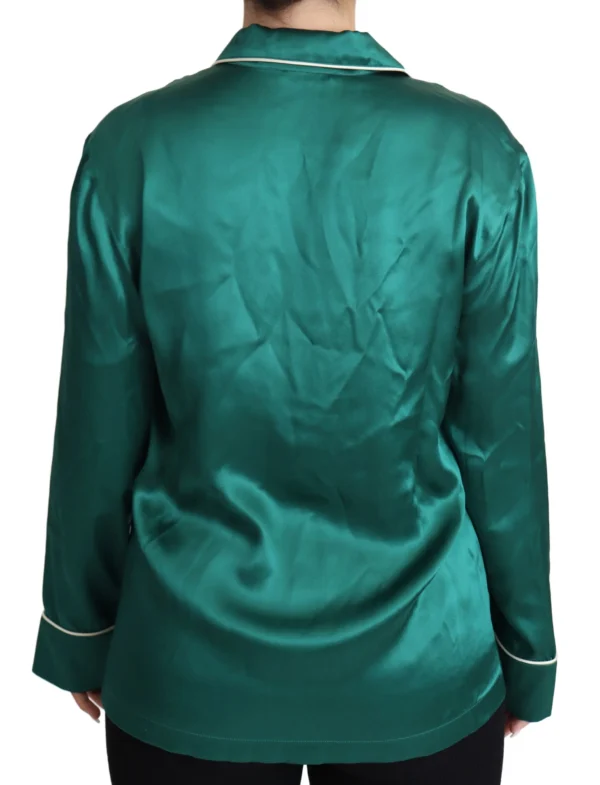 Dolce & Gabbana Women's Elegant Silk Pajama Lounge Shirt