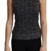 Dolce & Gabbana Women's Elegant Chevron Virgin Wool Crew Neck Top
