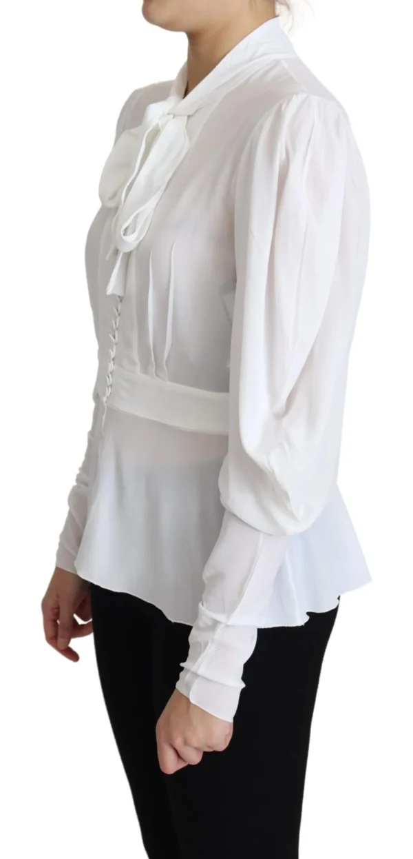 Dolce & Gabbana Women's Elegant Snow-White Viscose Blouse