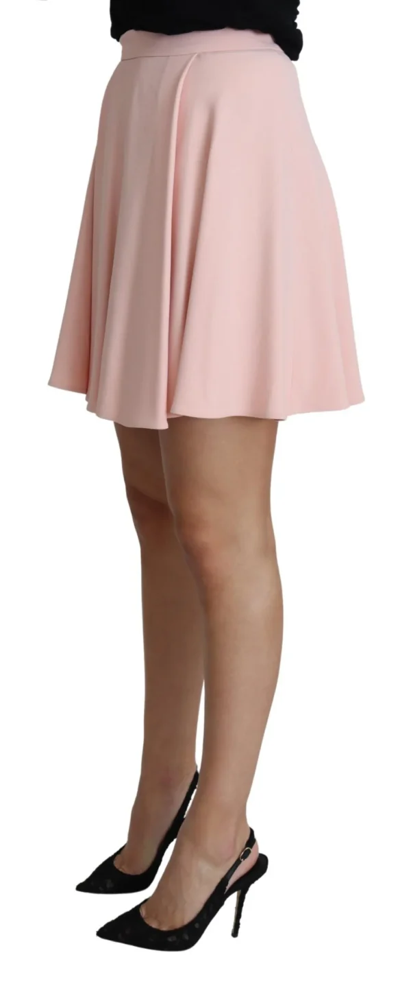Dolce & Gabbana Women's Elegant Pink Flare A-line Mini Skirt