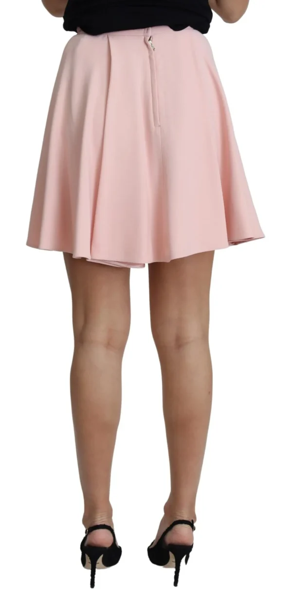 Dolce & Gabbana Women's Elegant Pink Flare A-line Mini Skirt