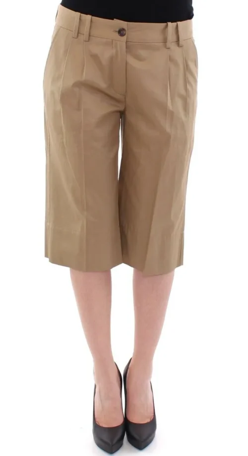 Dolce & Gabbana Women's Elegant Beige Cotton Shorts for Women