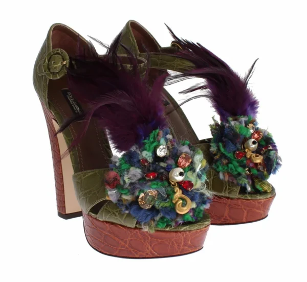 Dolce & Gabbana Women's Crystal Enchanted Ankle Strap Sandals