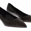 Dolce & Gabbana Women's Chic Brown Leather Kitten Heel Pumps