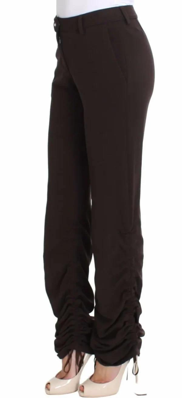 Ermanno Scervino Women's Chic Brown Casual Trousers for Sophisticated Style