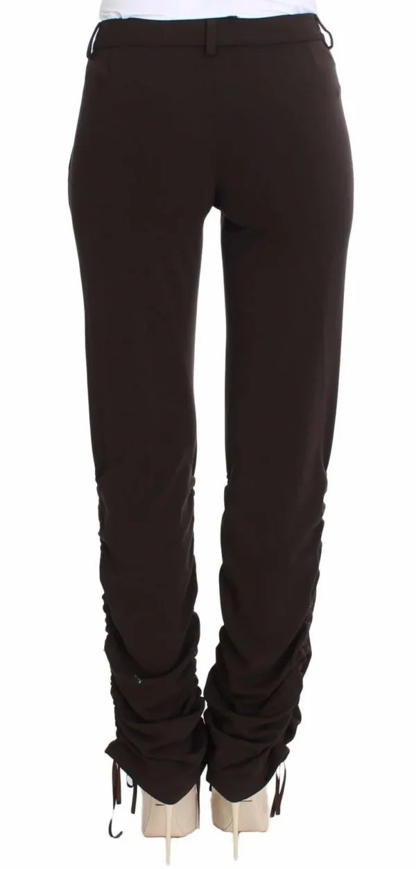 Ermanno Scervino Women's Chic Brown Casual Trousers for Sophisticated Style