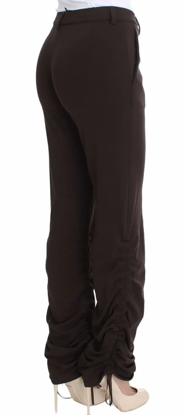 Ermanno Scervino Women's Chic Brown Casual Trousers for Sophisticated Style