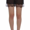 Dolce & Gabbana Women's Elegant Black Floral Lace Silk Shorts