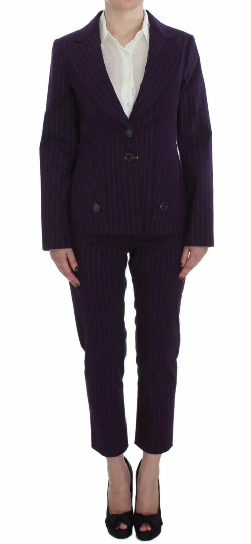 BENCIVENGA Women's Elegant Striped Pant & Blazer Suit