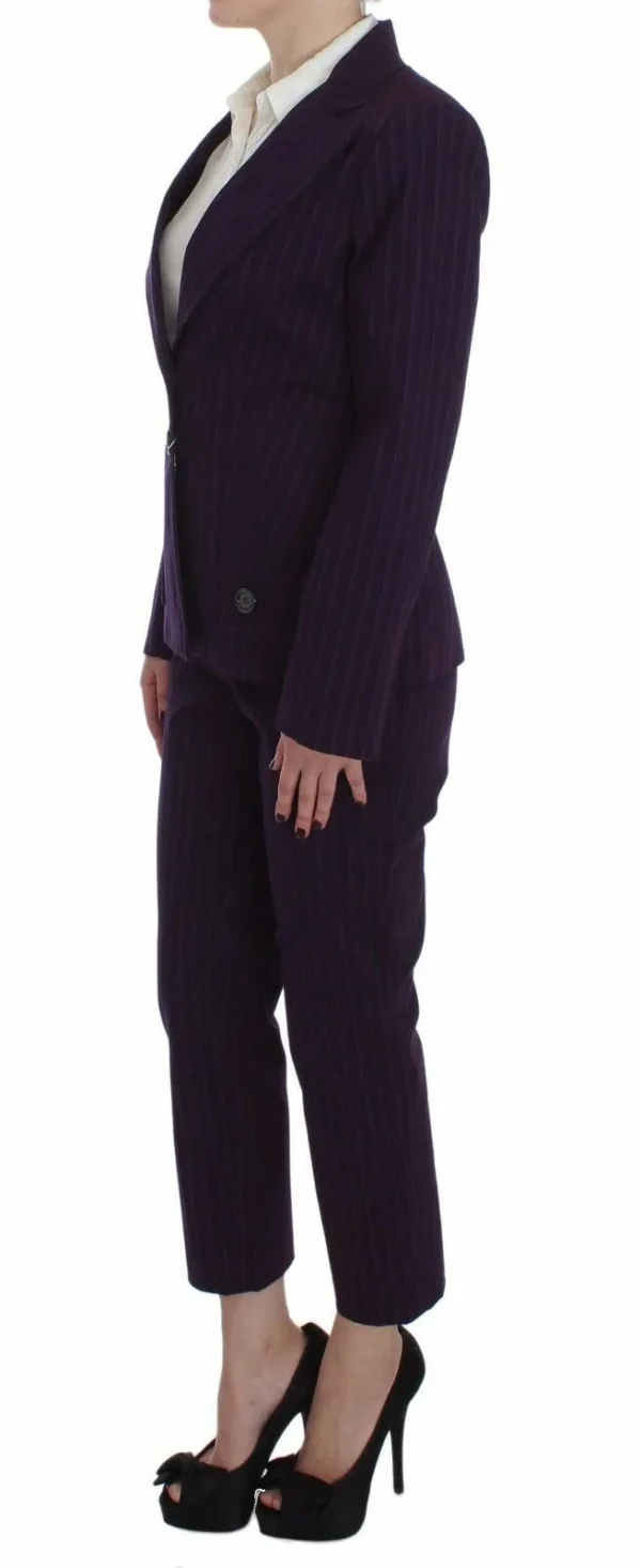 BENCIVENGA Women's Elegant Striped Pant & Blazer Suit