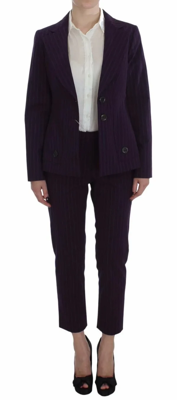 BENCIVENGA Women's Elegant Striped Pant & Blazer Suit