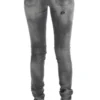 John Galliano Women's Chic Gray Slim Fit Designer Jeans