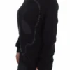 Exte Women's Chic Skull Motif Crew-Neck Cotton Sweater