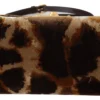 Dolce & Gabbana Women's Elegant Giraffe Pattern Welcome Bag with Gold Accents