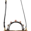 Dolce & Gabbana Women's Elegant Giraffe Pattern Welcome Bag with Gold Accents