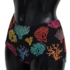 Dolce & Gabbana Women's Chic Coral Print High Waist Bikini Bottom