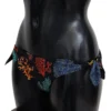 Dolce & Gabbana Women's Chic Black Side-Tie Coral Print Bikini Bottom