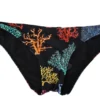 Dolce & Gabbana Women's Chic Black Side-Tie Coral Print Bikini Bottom