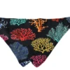 Dolce & Gabbana Women's Chic Black Side-Tie Coral Print Bikini Bottom