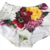 Dolce & Gabbana Women's Elegant White Floral High Waist Bikini Bottom
