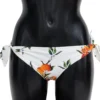 Dolce & Gabbana Women's Elegant White Side-Tie Bikini Bottom