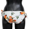 Dolce & Gabbana Women's Elegant White Side-Tie Bikini Bottom