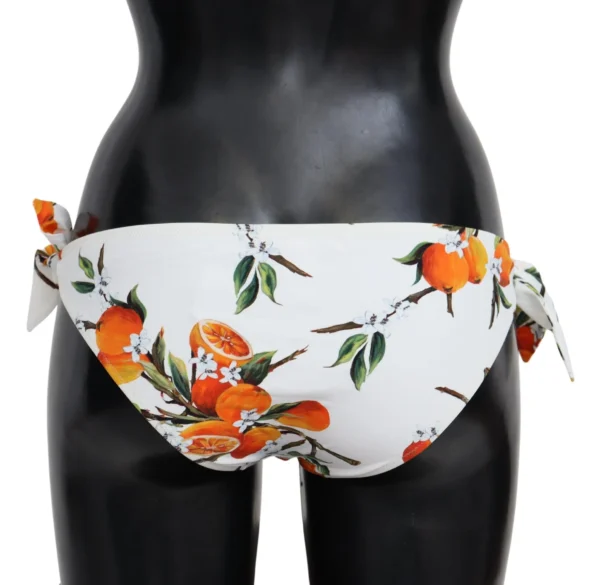 Dolce & Gabbana Women's Elegant White Side-Tie Bikini Bottom