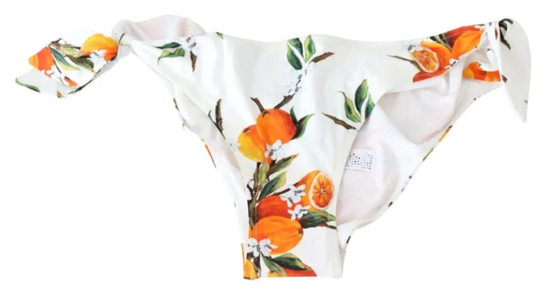 Dolce & Gabbana Women's Elegant White Side-Tie Bikini Bottom