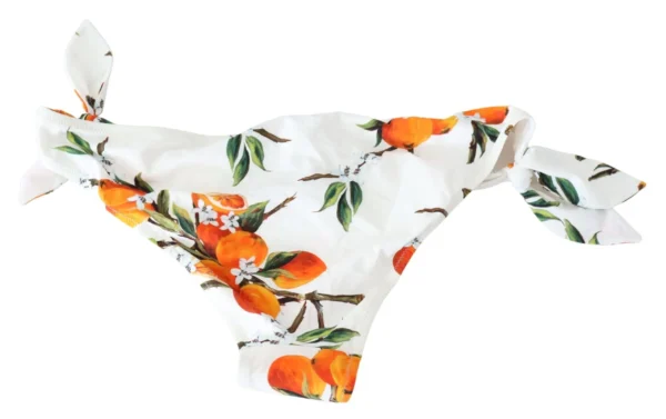 Dolce & Gabbana Women's Elegant White Side-Tie Bikini Bottom