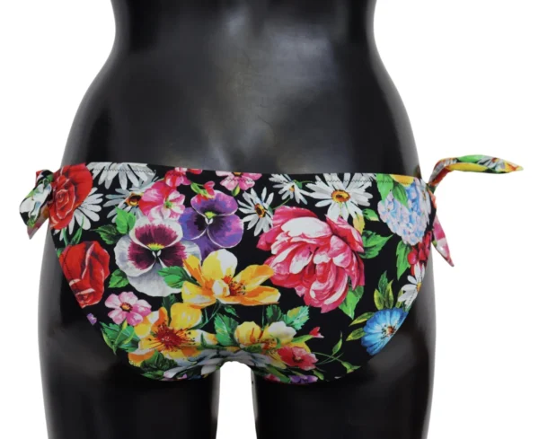 Dolce & Gabbana Women's Vibrant Floral Tie-Side Bikini Bottoms