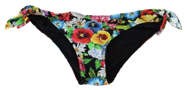 Dolce & Gabbana Women's Vibrant Floral Tie-Side Bikini Bottoms