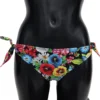 Dolce & Gabbana Women's Vibrant Floral Tie-Side Bikini Bottoms