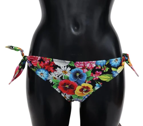 Dolce & Gabbana Women's Vibrant Floral Tie-Side Bikini Bottoms