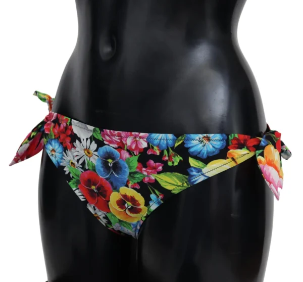 Dolce & Gabbana Women's Vibrant Floral Tie-Side Bikini Bottoms