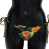 Dolce & Gabbana Women's Elegant Black Floral Bikini Bottom