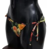 Dolce & Gabbana Women's Elegant Black Floral Bikini Bottom