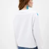 Love Moschino Women's Chic Light Blue Round-Neck Sweatshirt