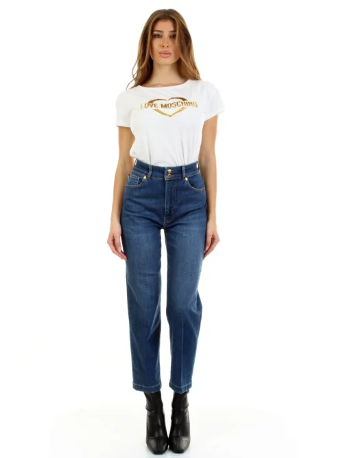 Love Moschino Women's Blue Cotton Women Jeans