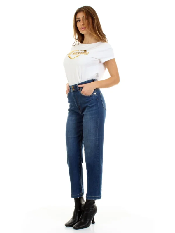 Love Moschino Women's Blue Cotton Women Jeans