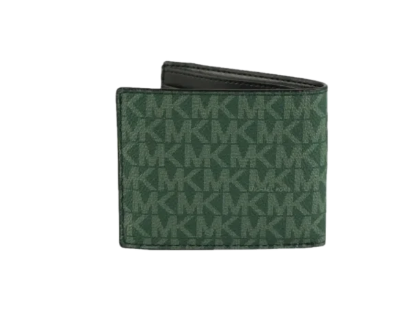 Michael Kors Women's Gifting Slim Signature Bifold with Key Fob Box Set (Green/Marigold)