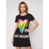 Love Moschino Women's Chic Heart Print Cotton Dress