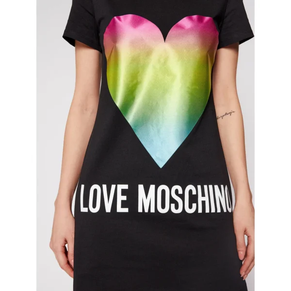 Love Moschino Women's Chic Heart Print Cotton Dress