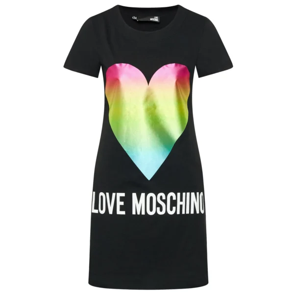Love Moschino Women's Chic Heart Print Cotton Dress