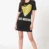 Love Moschino Women's Chic Black Dress with Signature Front Design