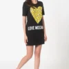 Love Moschino Women's Chic Black Dress with Signature Front Design